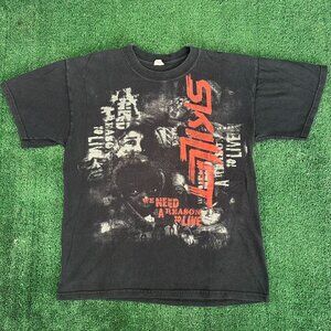 Vintage Y2K Skillet Band T-Shirt Dad Rock Grunge Merch Tee